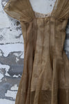 Mutedance 24 Spring/Summer Shell Sleeve Waist Short Dress MD-MD24SS17-KHAKI PM138
